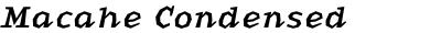 Macahe Condensed Medium Italic